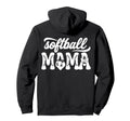 Softball Mama Leopard Coquette Bow Mom Hoodie - Novelty Apparel for Adults - T-Shirt, Sweatshirt, Hoodie