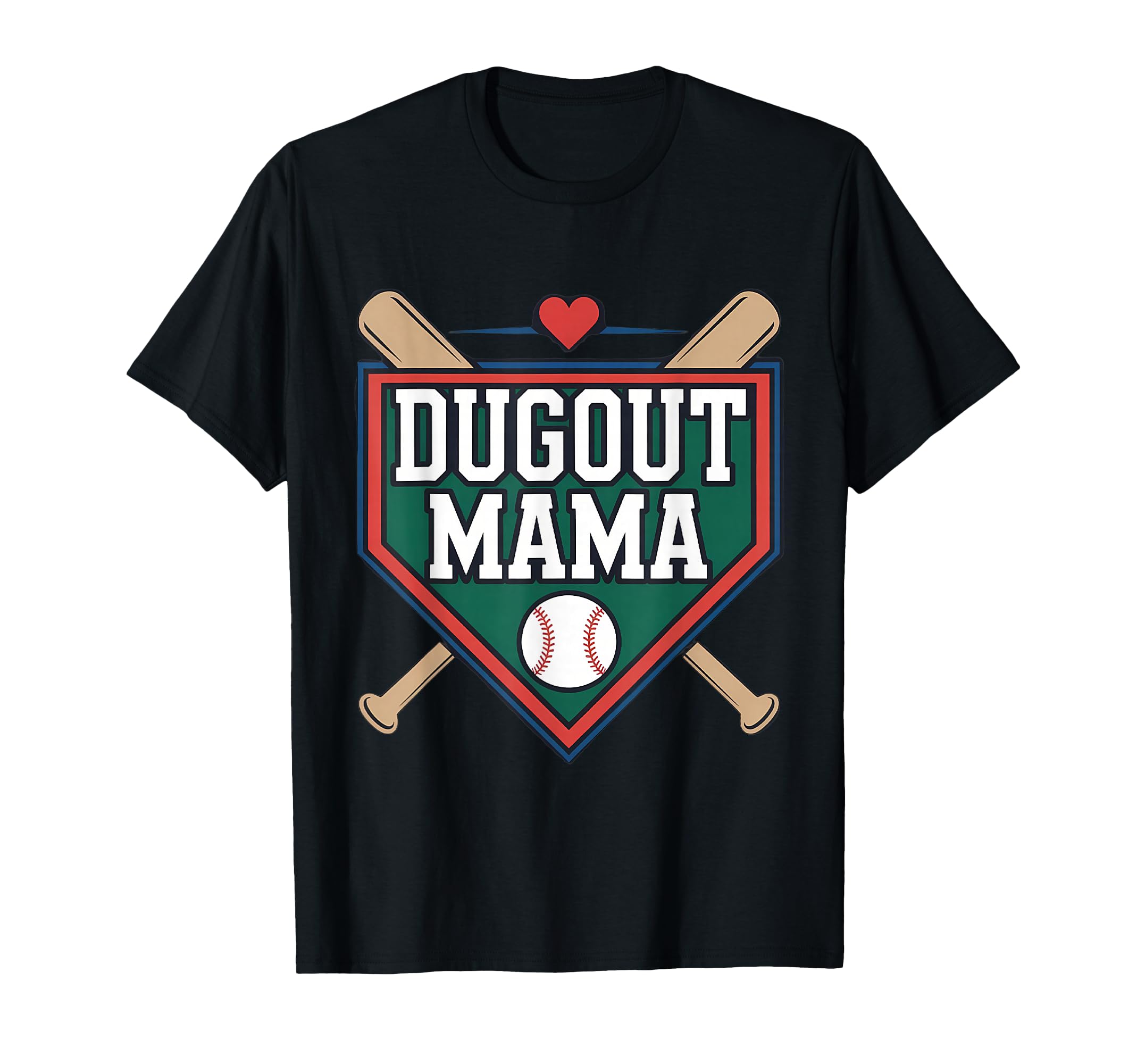 Dugout Mama Mom Baseball Parent T-Shirt - Casual Everyday Wear for Adults - T-Shirt, Sweatshirt, Hoodie