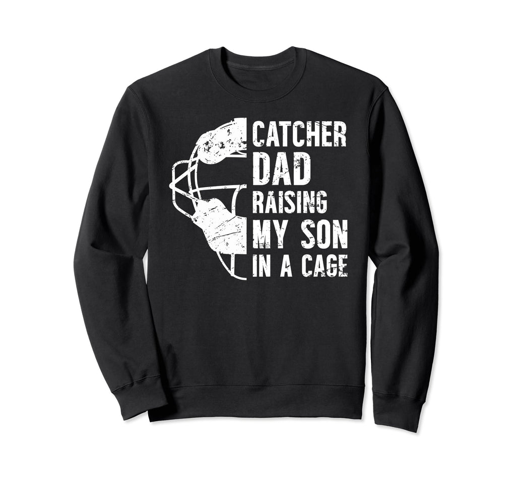 Funny Baseball Catcher Dad Sweatshirt - Custom Art Print for Adults - T-Shirt, Sweatshirt, Hoodie