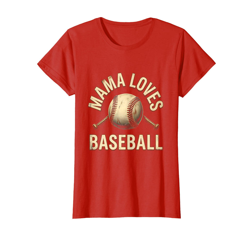 Mama Loves Baseball Proud Baseball Mom T-Shirt - Graphic Print Unisex - T-Shirt, Sweatshirt, Hoodie