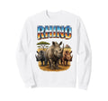 Rhino 70S 90S Rhinoceros Africam Sweatshirt - Streetwear Style for Adults - T-Shirt, Sweatshirt, Hoodie