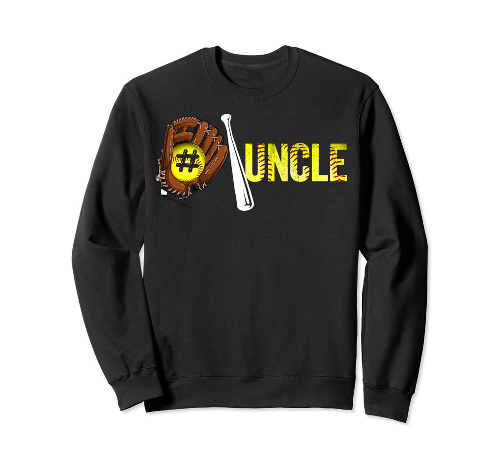 Number One Softball Uncle Fathers Day Sweatshirt - Novelty Apparel Unisex - T-Shirt, Sweatshirt, Hoodie