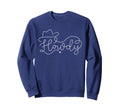 Howdy Cowgirl Minimal Rodeo Sweatshirt - Casual Everyday Wear for Adults - T-Shirt, Sweatshirt, Hoodie