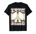 Peace Sign Love 60S 70S Tie Dye Hippie T-Shirt - Fun Novelty Design Unisex - T-Shirt, Sweatshirt, Hoodie