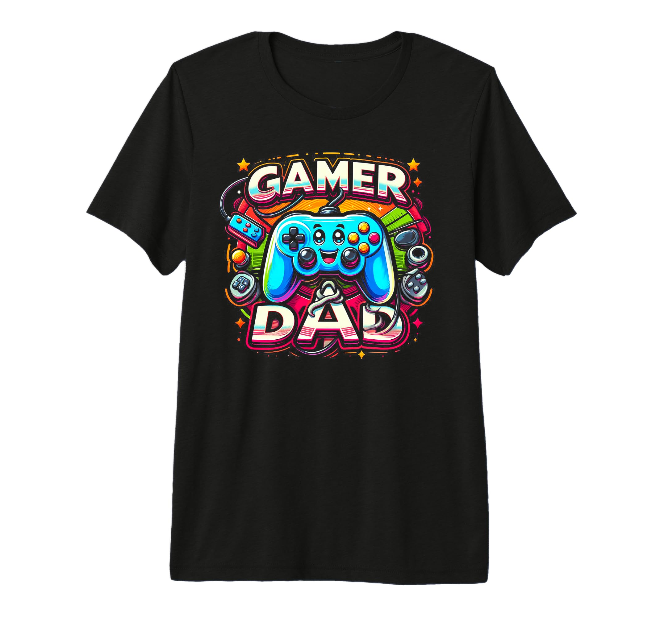 Gamer Dad Game Controller Gaming Video T-Shirt - Trendy Graphic for Adults - T-Shirt, Sweatshirt, Hoodie