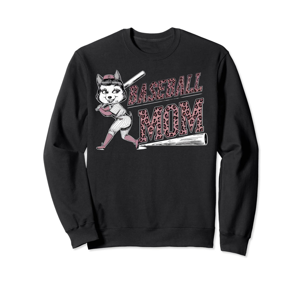 Womens Baseball Mom Dog Mothers Sweatshirt - Fun Novelty Design for Adults - T-Shirt, Sweatshirt, Hoodie
