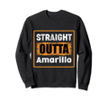 Straight Outta Amarillo Texas Usa Sweatshirt - Minimalist Print Men Women - T-Shirt, Sweatshirt, Hoodie