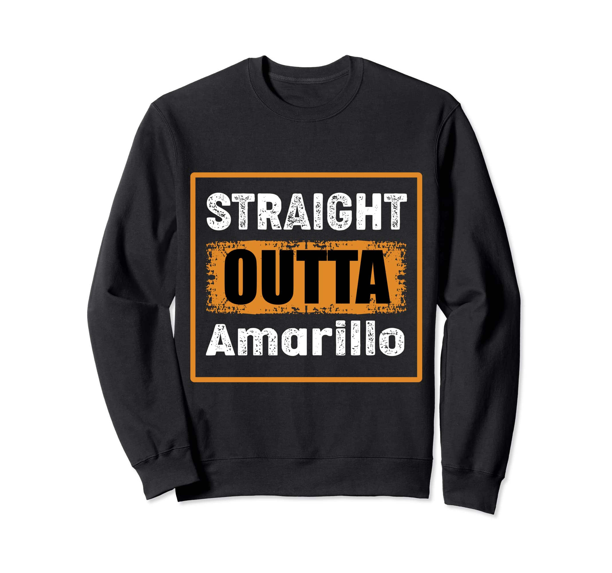 Straight Outta Amarillo Texas Usa Sweatshirt - Minimalist Print Men Women - T-Shirt, Sweatshirt, Hoodie