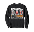 Baseball Dad Definition Dad Baseball Sweatshirt - Graphic Print Men Women - T-Shirt, Sweatshirt, Hoodie