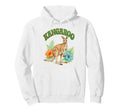 Kangaroo Groovy Floral Kangaroo Hoodie - Novelty Apparel Men Women - T-Shirt, Sweatshirt, Hoodie