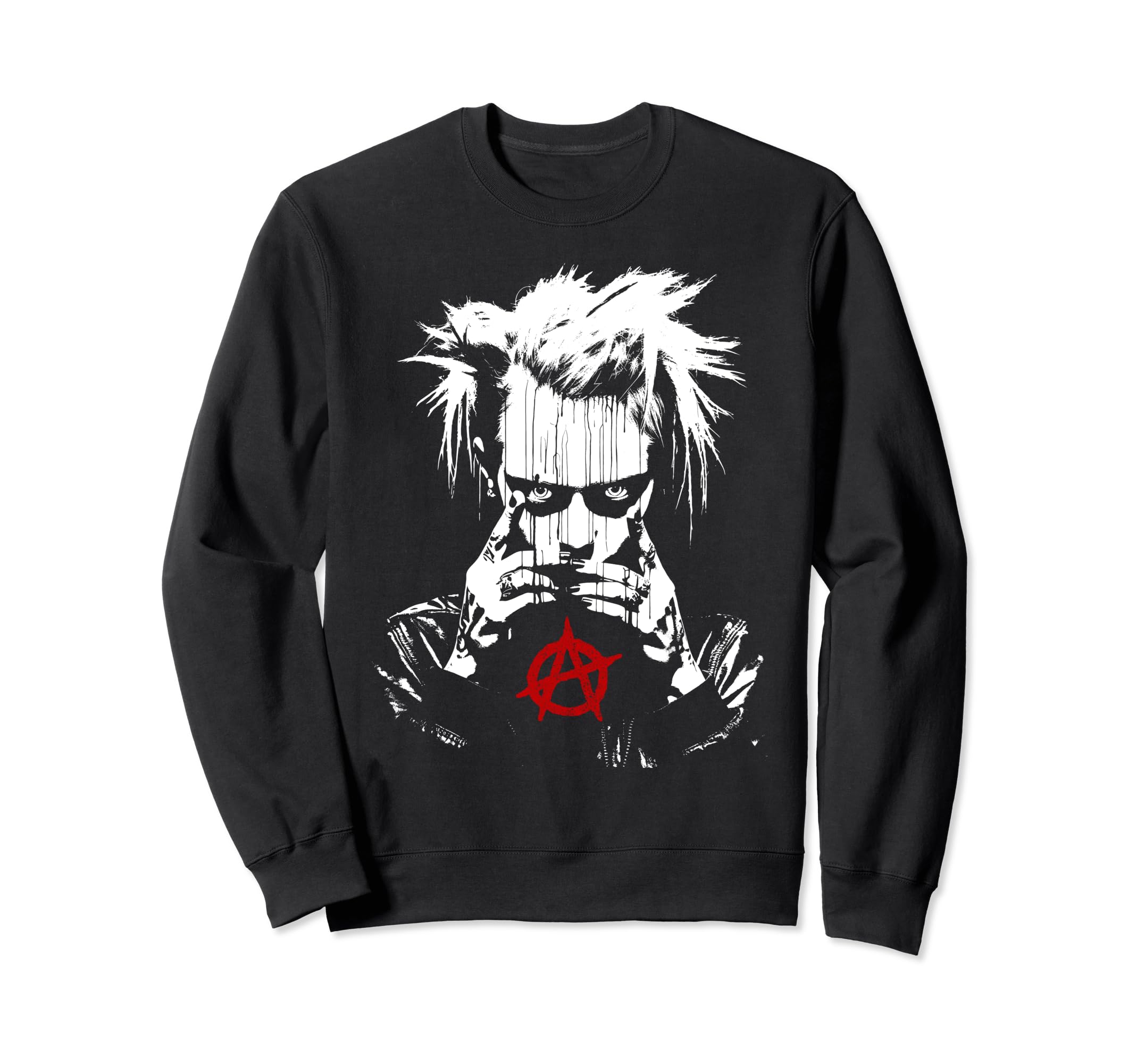 Grunge Distressed Punk Aesthetic 90S Sweatshirt - Fun Novelty Design Unisex - T-Shirt, Sweatshirt, Hoodie