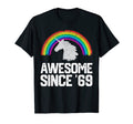 50Th Birthday Gifts Awesome 1969 Rainbow T-Shirt - Unique Graphic Unisex - T-Shirt, Sweatshirt, Hoodie