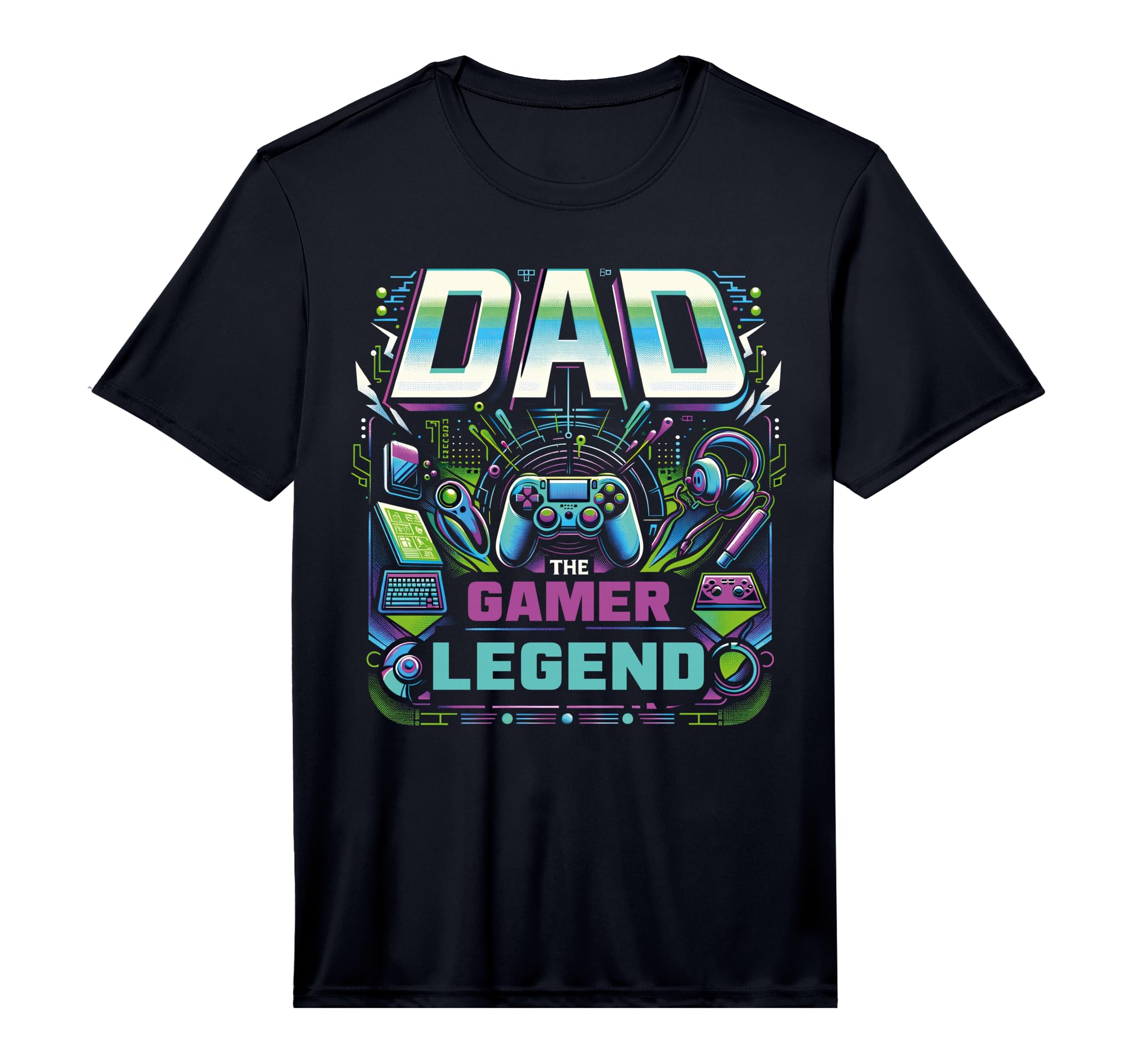 Mens Dad Fathers Day Dad Gamer Legend T-Shirt - Graphic Print Men Women - T-Shirt, Sweatshirt, Hoodie