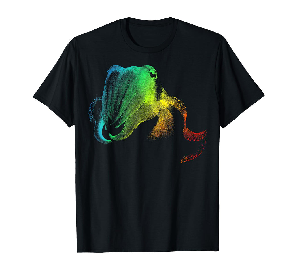 Cuttlefish Colorful Rainbow T-Shirt - Streetwear Style for Adults - T-Shirt, Sweatshirt, Hoodie
