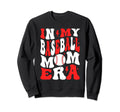 My Baseball Mom Era Groovy Mom Sweatshirt - Minimalist Print for Adults - T-Shirt, Sweatshirt, Hoodie
