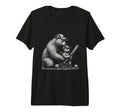 Baseball Bear Dad Son Batting Team Tri T-Shirt - Custom Art Print Unisex - T-Shirt, Sweatshirt, Hoodie