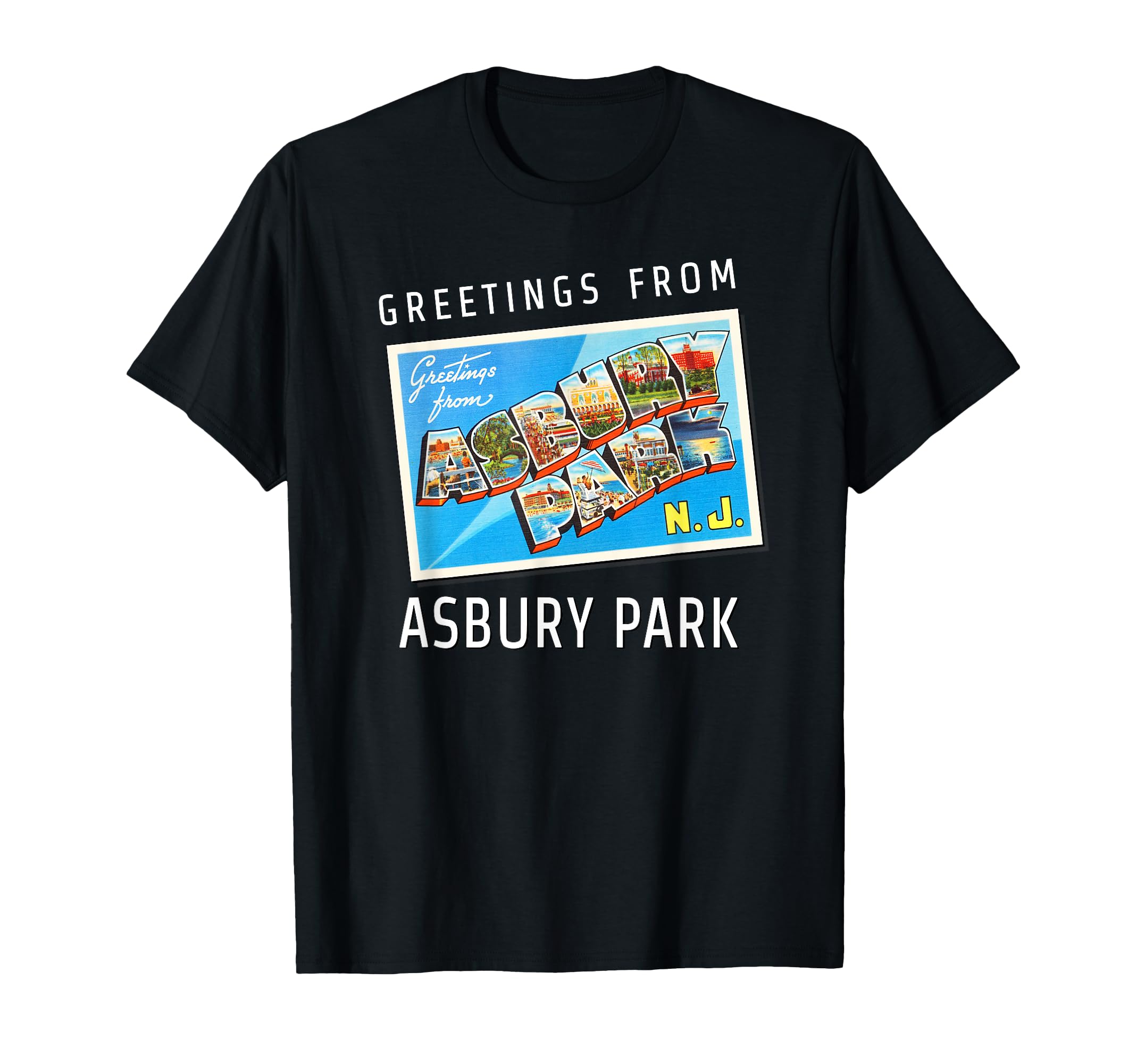 Asbury Park New Jersey Nj Travel T-Shirt - Novelty Apparel for Adults - T-Shirt, Sweatshirt, Hoodie