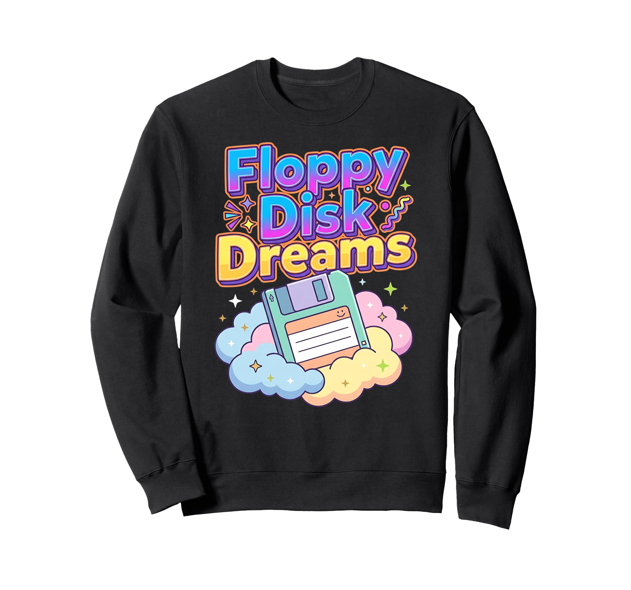 Floppy Disk Dreams 90S Vibes Era Sweatshirt - Streetwear Style for Adults - T-Shirt, Sweatshirt, Hoodie