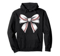 Coquette Bow Baseball Game Day Cheer Mom Hoodie - Graphic Print Unisex - T-Shirt, Sweatshirt, Hoodie