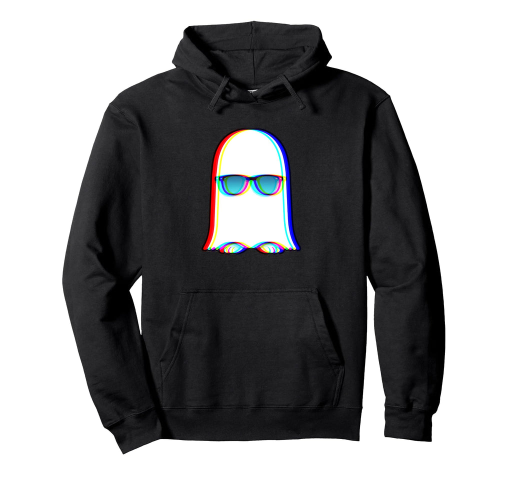Ghost Trippy Vaporwave Halloween Hoodie - Custom Art Print for Adults - T-Shirt, Sweatshirt, Hoodie