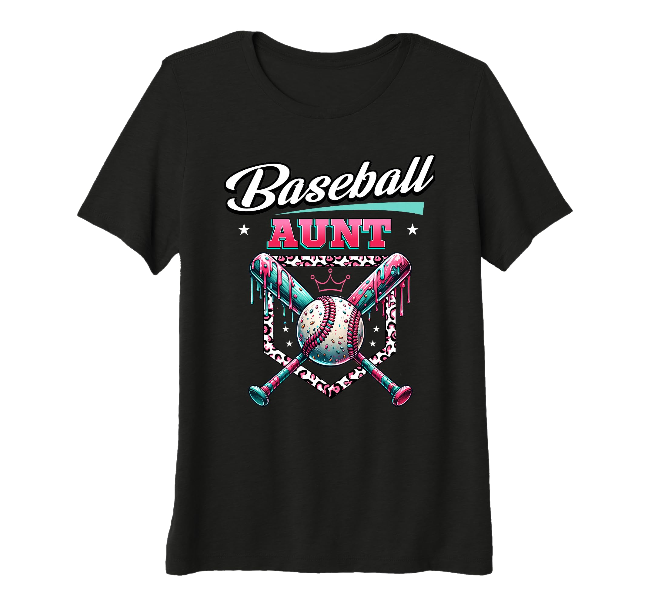 Womens Baseball Aunt Dripping T-Shirt - Fun Novelty Design Men Women - T-Shirt, Sweatshirt, Hoodie