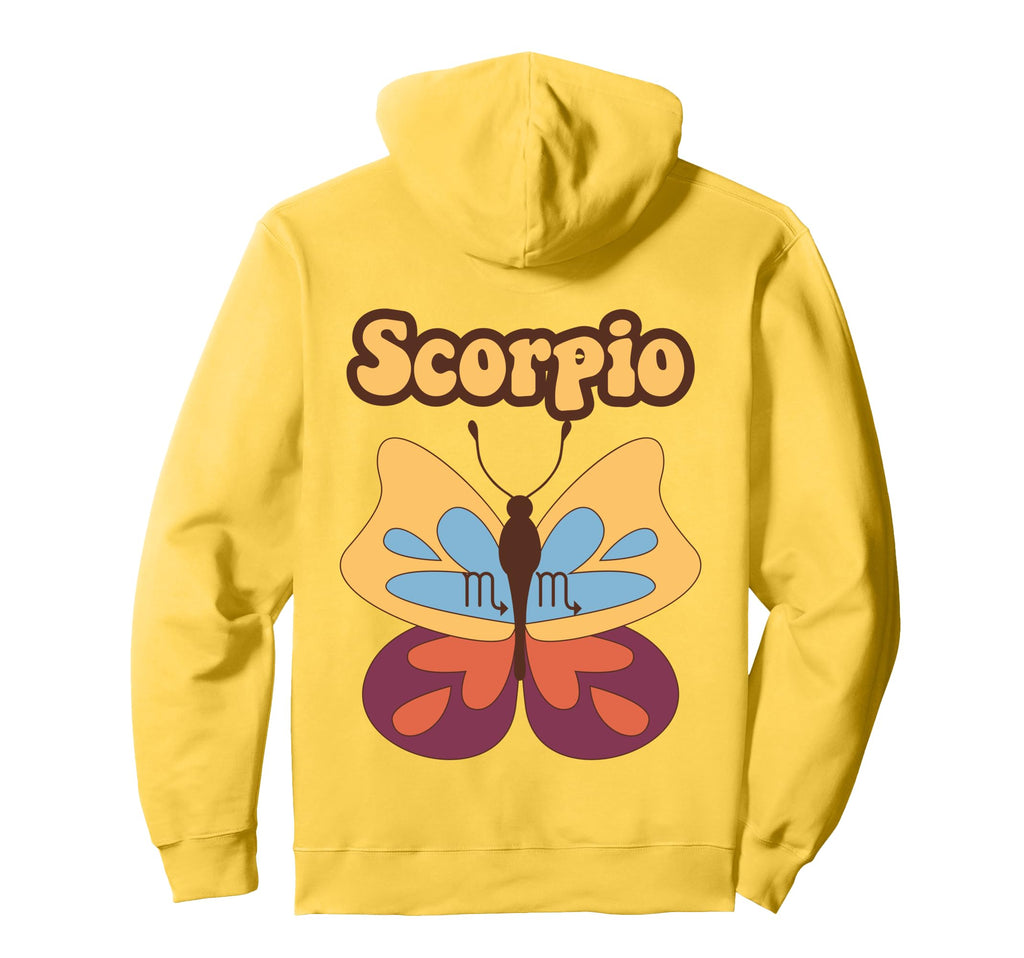 Scorpio Zodiac Butterfly Boho Hoodie - Casual Everyday Wear Unisex - T-Shirt, Sweatshirt, Hoodie