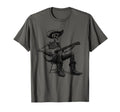 Western Cowboy Skeleton Playing T-Shirt - Fun Novelty Design for Adults - T-Shirt, Sweatshirt, Hoodie