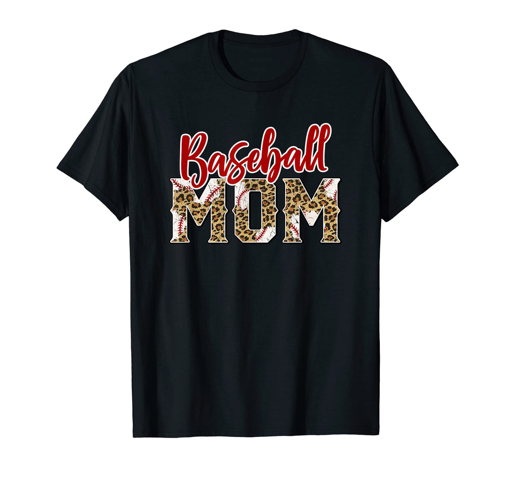 Baseball Mom Leopard Cheetah Baseball T-Shirt - Unique Graphic for Adults - T-Shirt, Sweatshirt, Hoodie