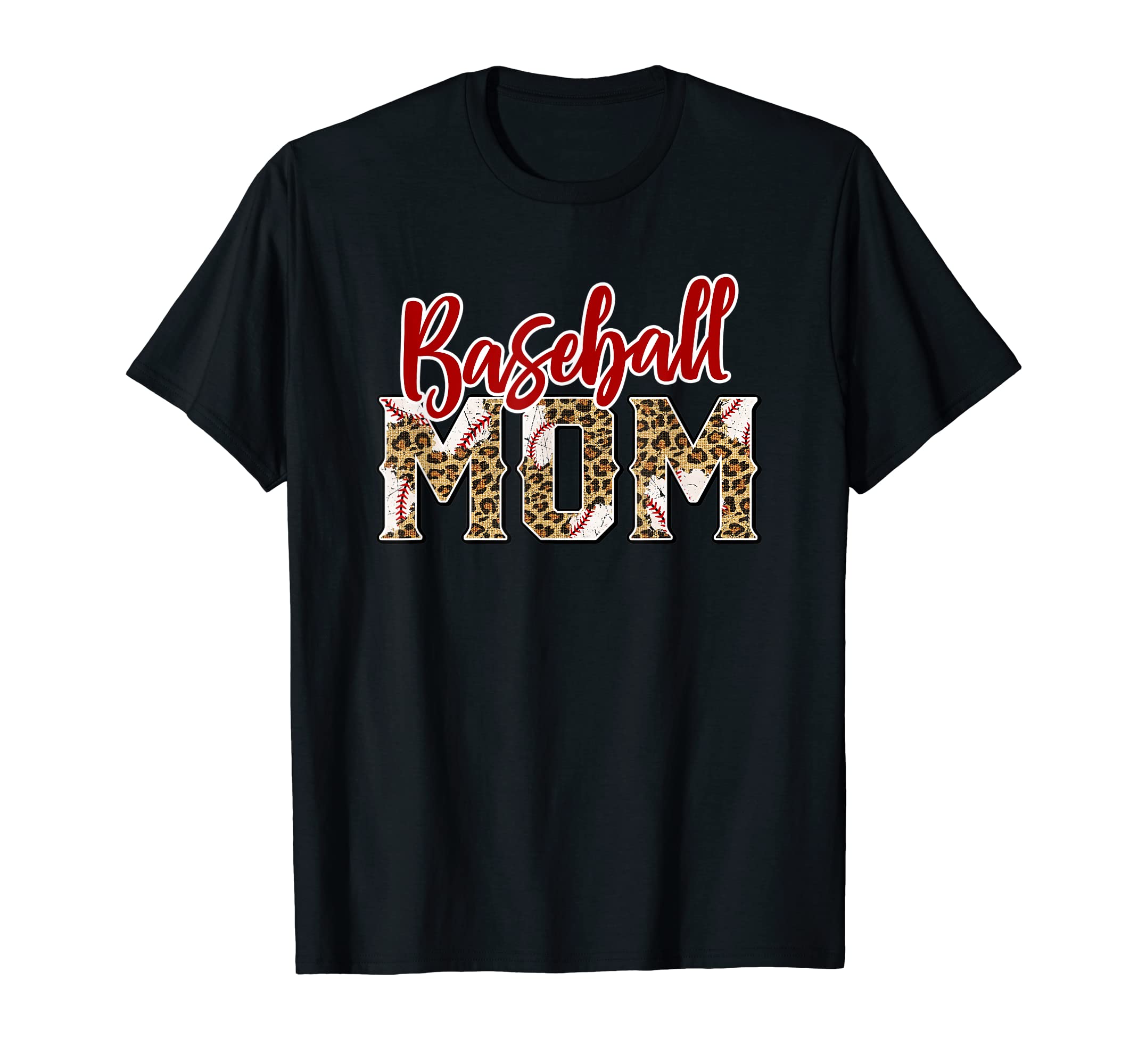 Baseball Mom Leopard Cheetah Baseball T-Shirt - Unique Graphic for Adults - T-Shirt, Sweatshirt, Hoodie