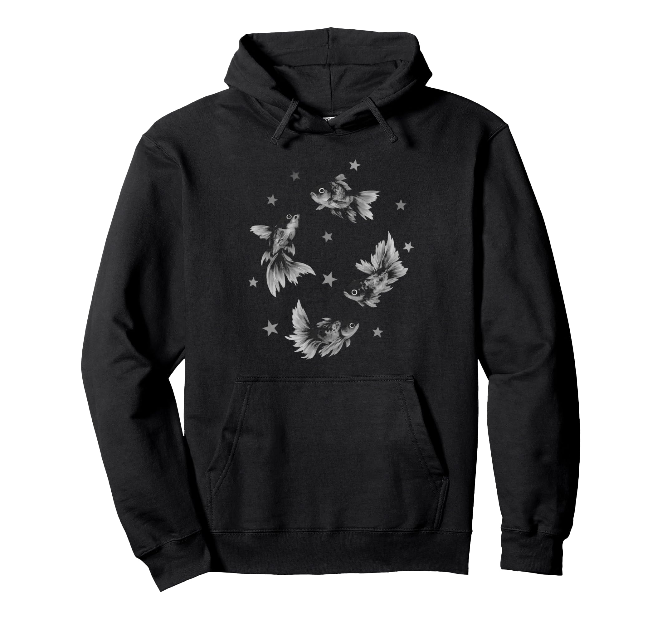 Goldfish Star Aesthetic Beachy Hoodie - Fun Novelty Design for Adults - T-Shirt, Sweatshirt, Hoodie