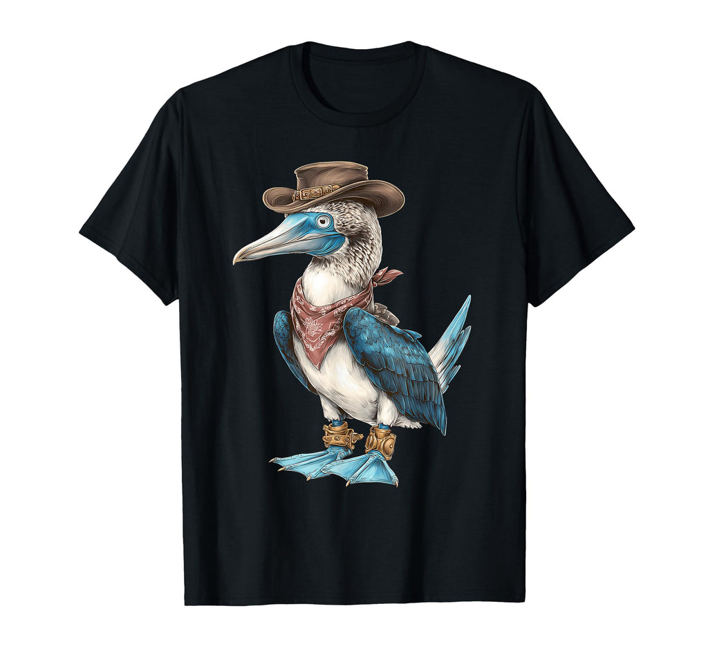 Blue Footed Booby Cowboy Cowgirl T-Shirt - Custom Art Print for Adults - T-Shirt, Sweatshirt, Hoodie
