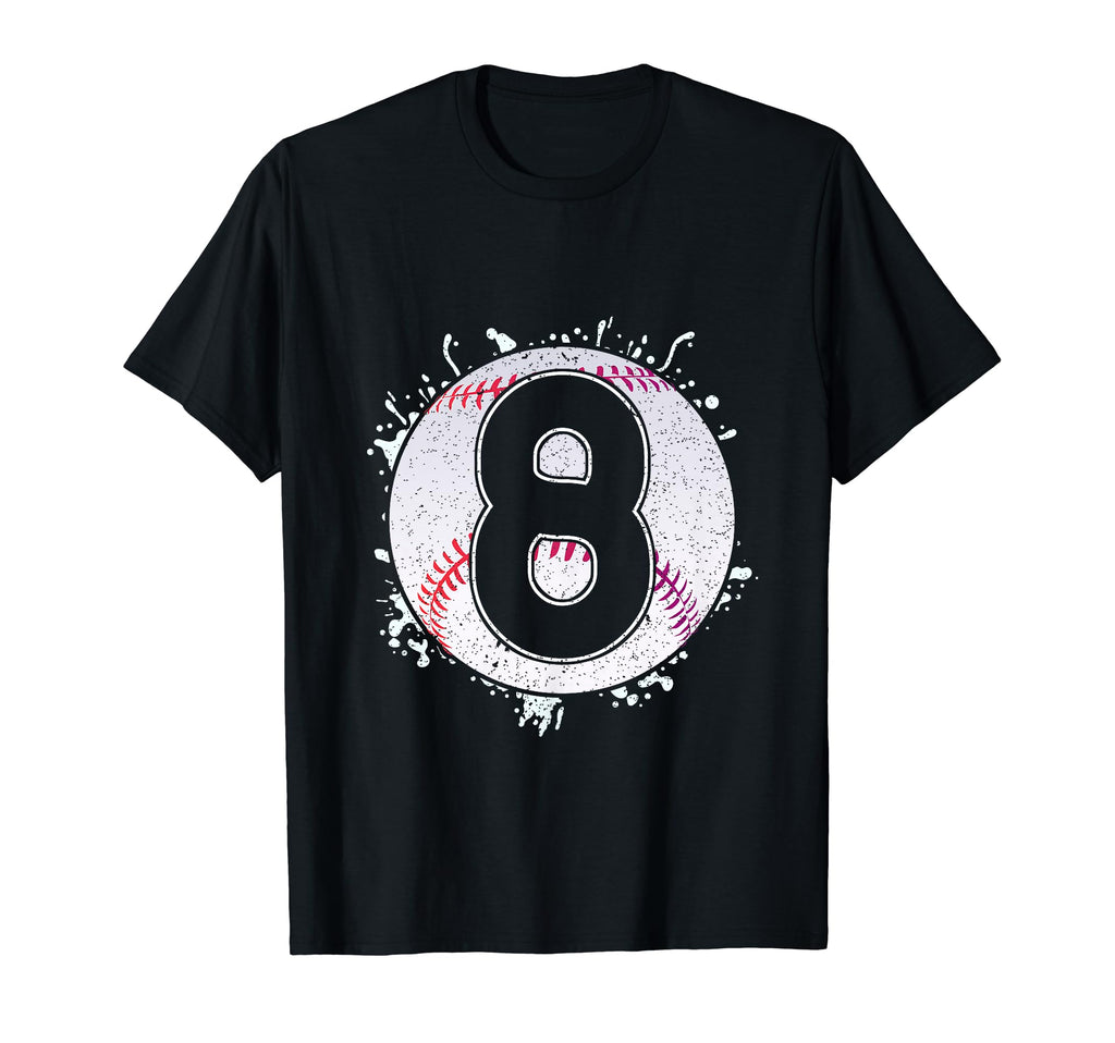 Baseball Birthday 8Th Birthday Party T-Shirt - Fun Novelty Design Unisex - T-Shirt, Sweatshirt, Hoodie