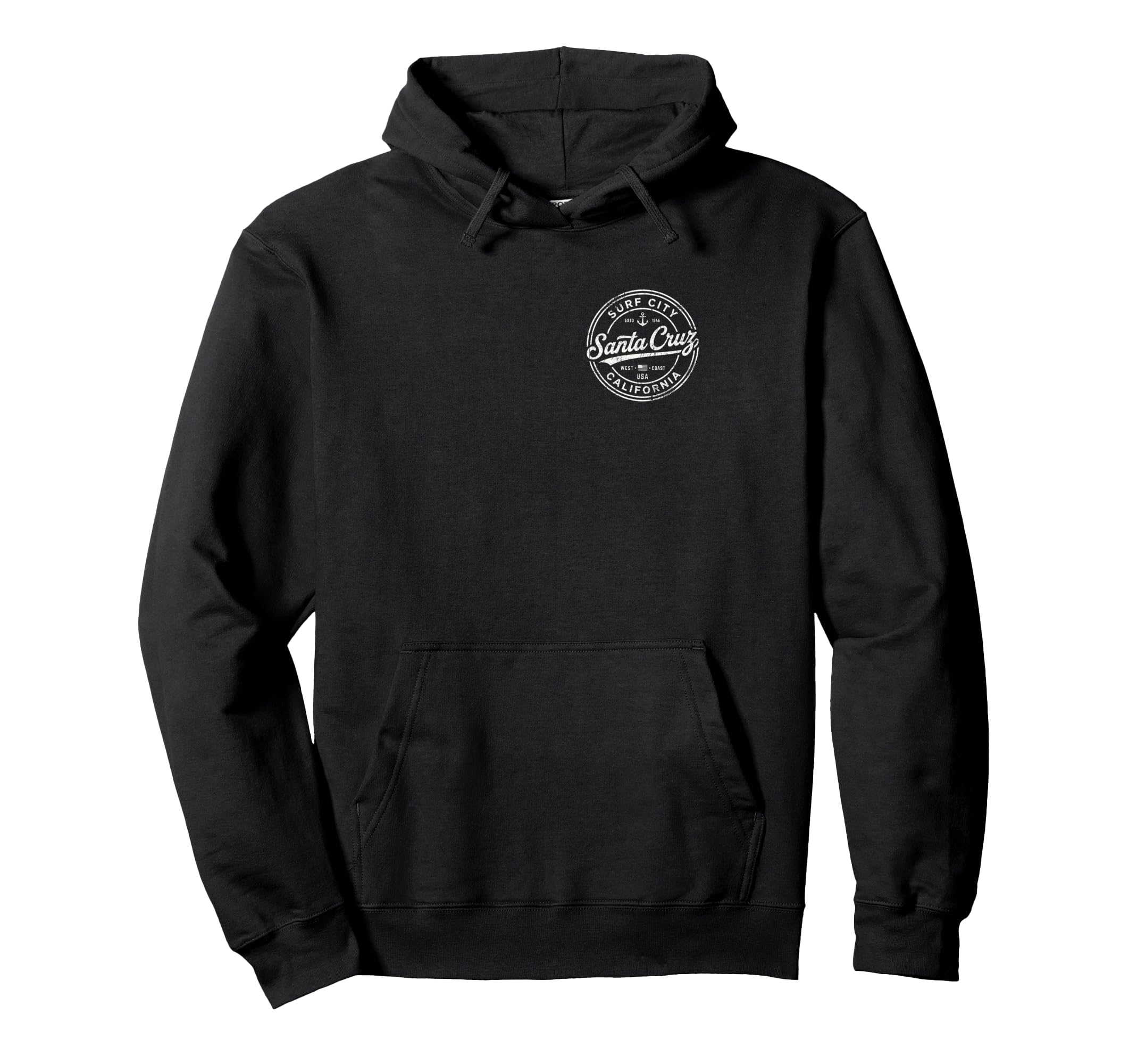 Santa Cruz Surf City California West Hoodie - Custom Art Print Men Women - T-Shirt, Sweatshirt, Hoodie