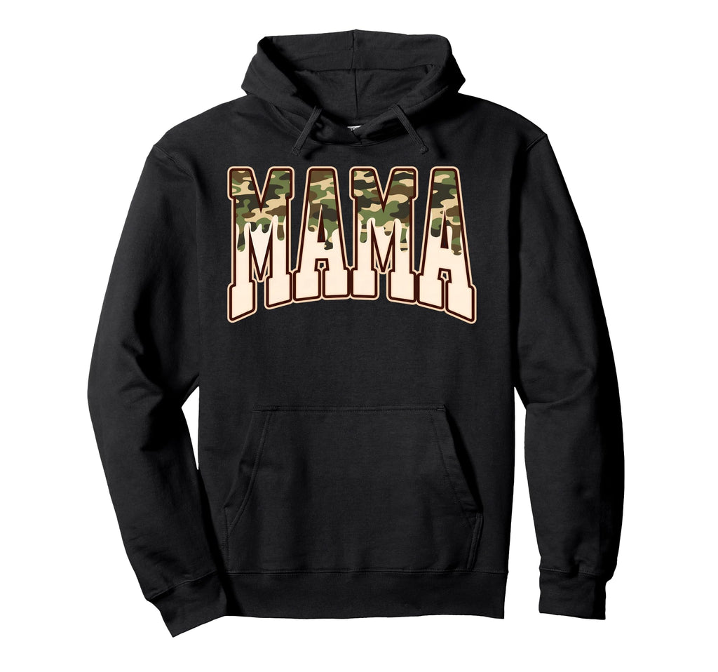Mama Baseball Ice Cream Camo Drip Mom Hoodie - Aesthetic Graphic for Adults - T-Shirt, Sweatshirt, Hoodie