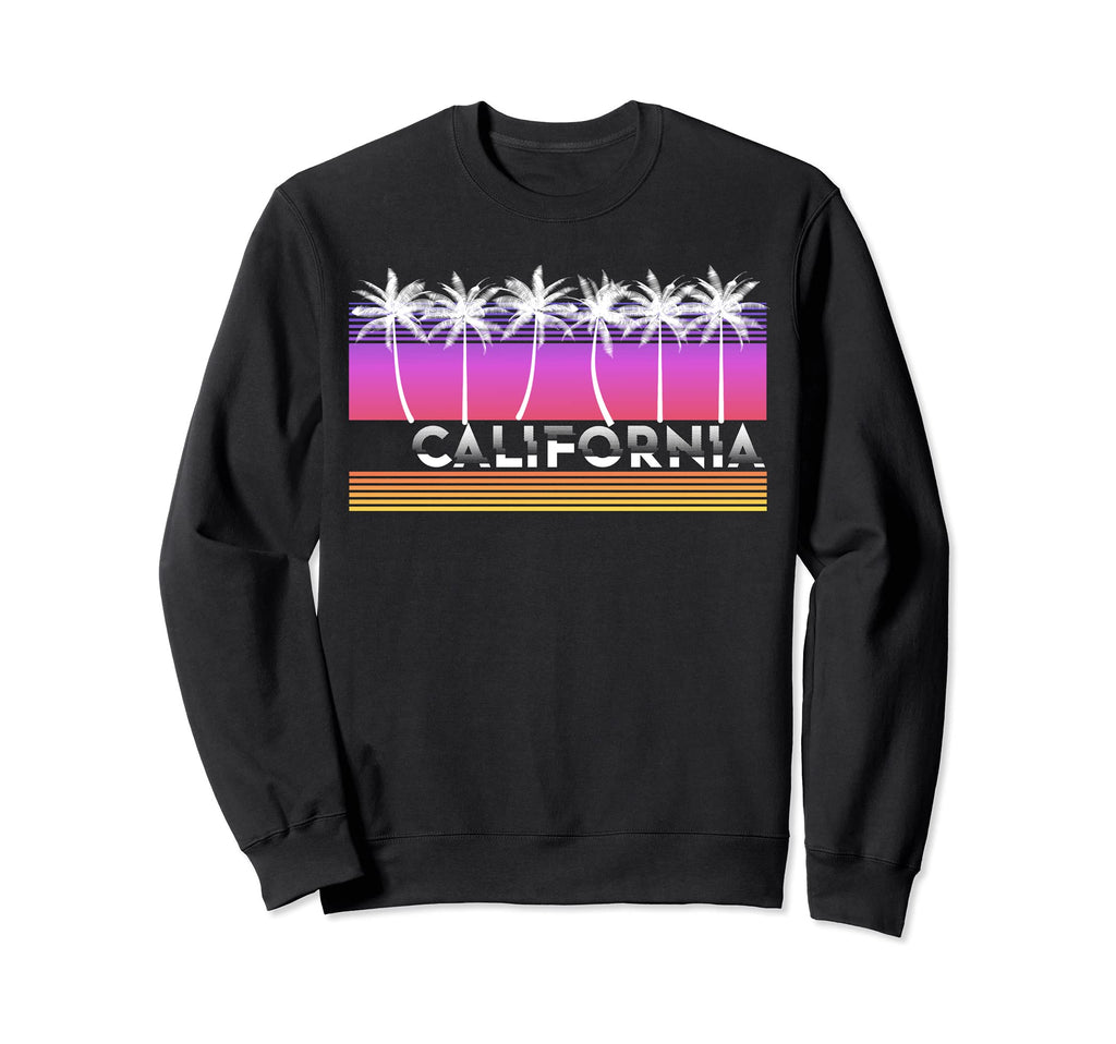 California Beach 80S 90S Vaporwave Sweatshirt - Unique Graphic Unisex - T-Shirt, Sweatshirt, Hoodie