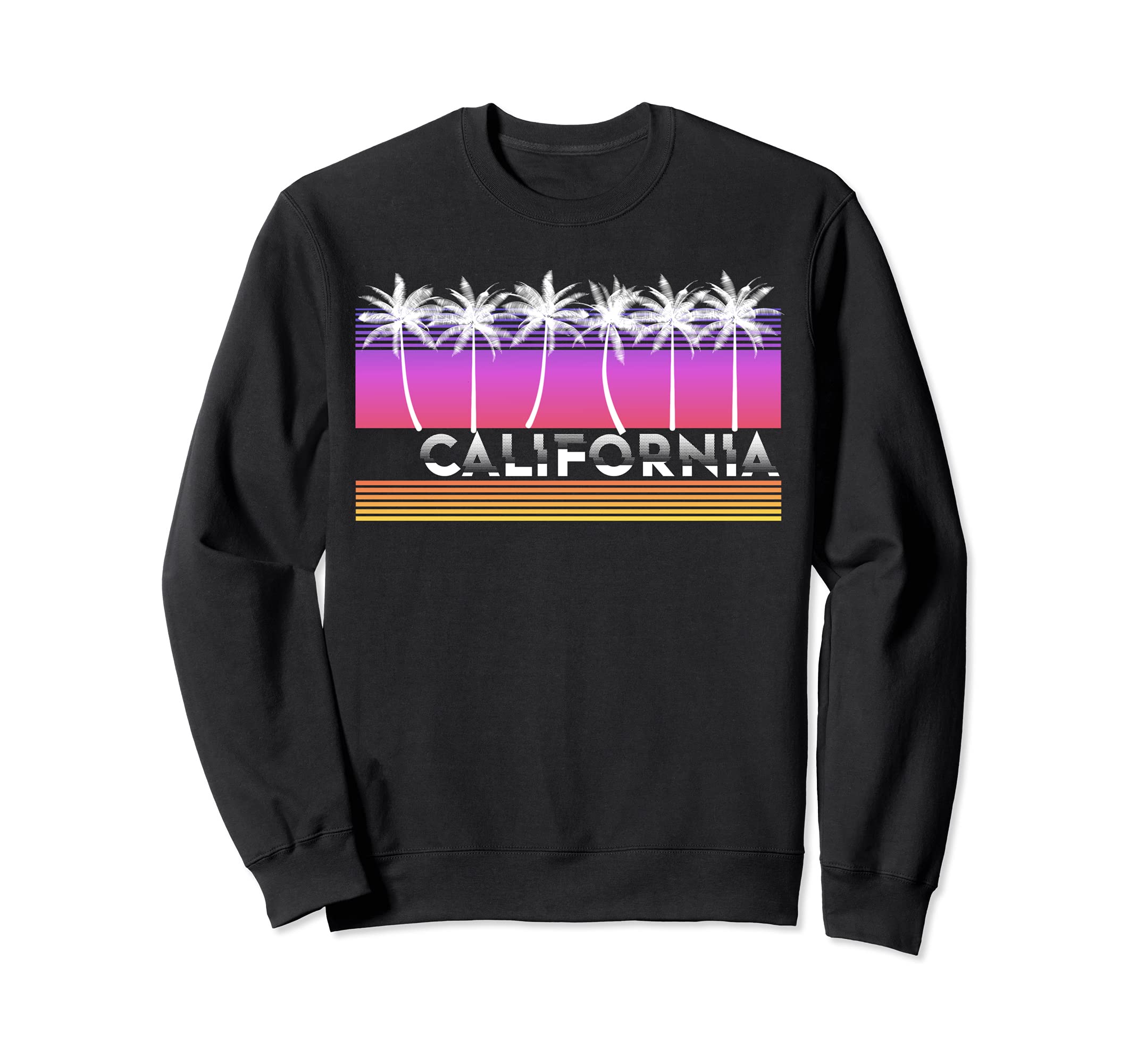 California Beach 80S 90S Vaporwave Sweatshirt - Unique Graphic Unisex - T-Shirt, Sweatshirt, Hoodie