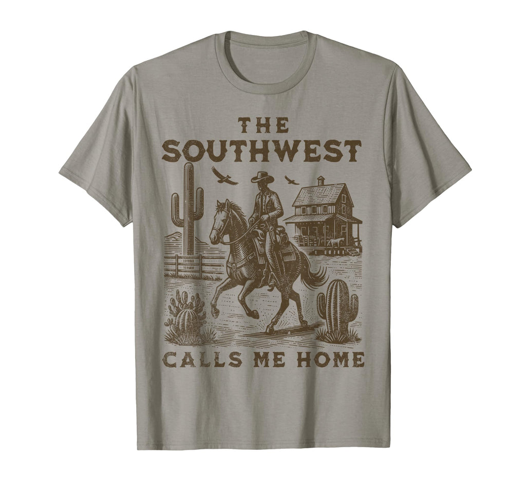 Southwest Calls Me Home Cowboy T-Shirt - Minimalist Print for Adults - T-Shirt, Sweatshirt, Hoodie