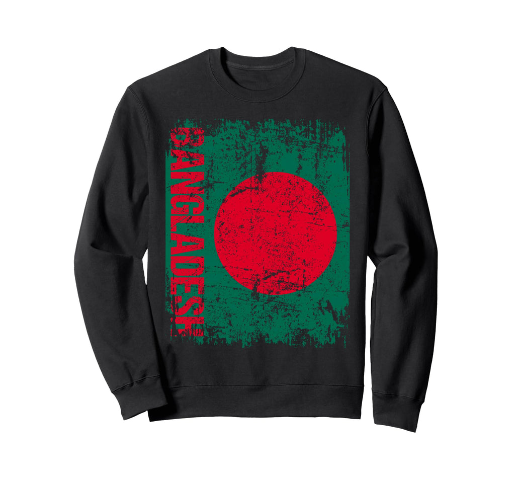 Bangladesh Flag Distressed Sweatshirt - Unique Graphic for Adults - T-Shirt, Sweatshirt, Hoodie