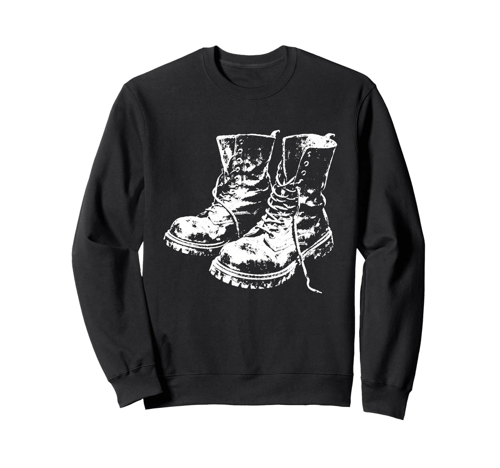 Punk Rock Combat Boots 90S Grunge Sweatshirt - Unique Graphic for Adults - T-Shirt, Sweatshirt, Hoodie