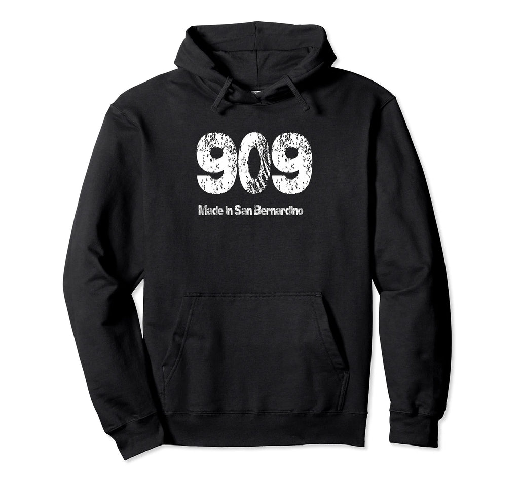 909 Made San Bernardino Distressed Hoodie - Trendy Graphic Men Women - T-Shirt, Sweatshirt, Hoodie