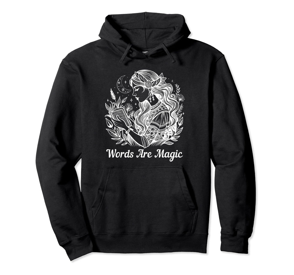 Words Are Magic Boho Reading Lover Hoodie - Unique Graphic for Adults - T-Shirt, Sweatshirt, Hoodie