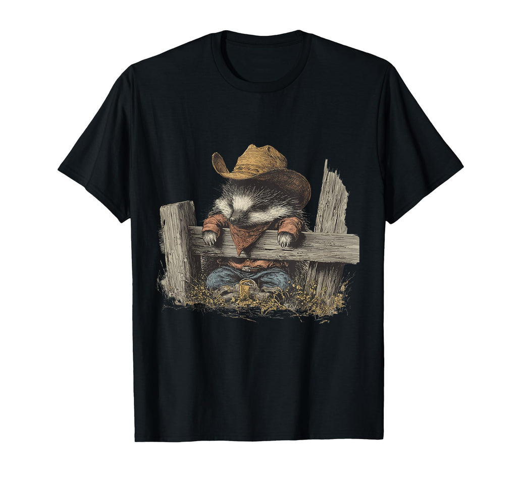 Hedgehog Cowboy Rodeo Cowgirl Western T-Shirt - Trendy Graphic Men Women - T-Shirt, Sweatshirt, Hoodie