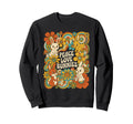 Peace Love Bunnies Groovy Rabbit Sweatshirt - Aesthetic Graphic for Adults - T-Shirt, Sweatshirt, Hoodie