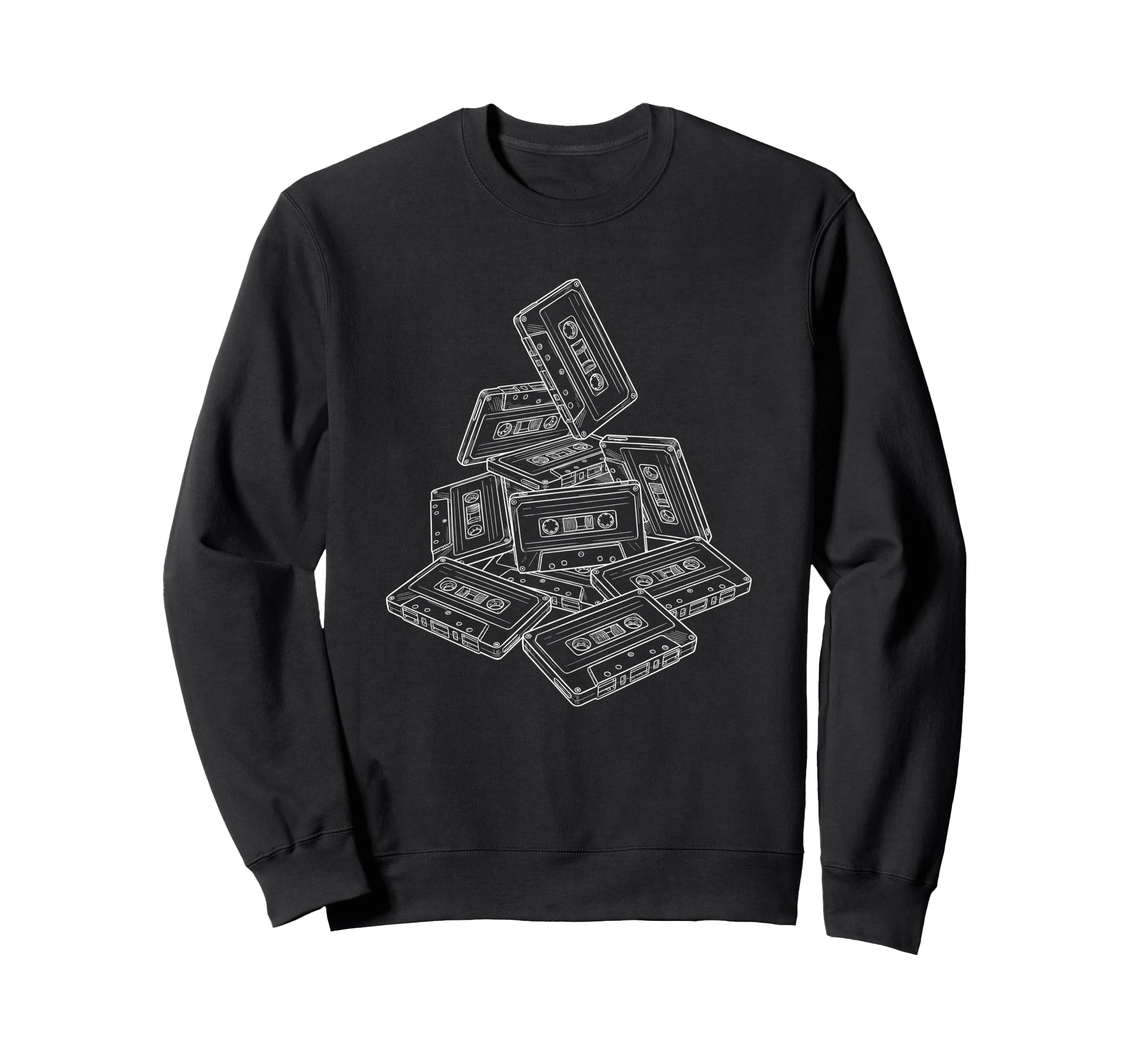 Mixtape 80S Blank Cassette Sweatshirt - Casual Everyday Wear for Adults - T-Shirt, Sweatshirt, Hoodie