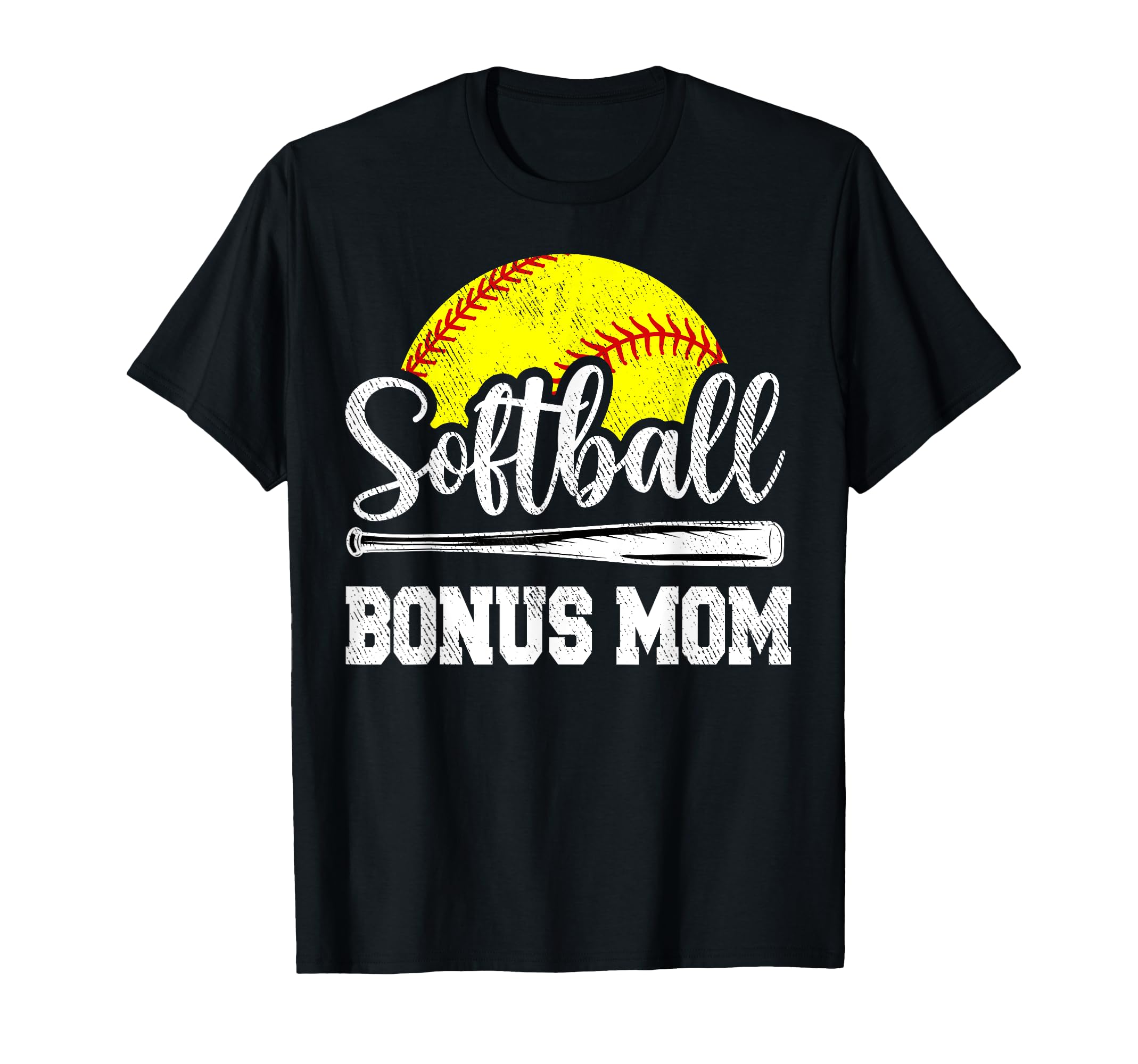 Softball Bonus Mom Softball T-Shirt - Casual Everyday Wear Men Women - T-Shirt, Sweatshirt, Hoodie