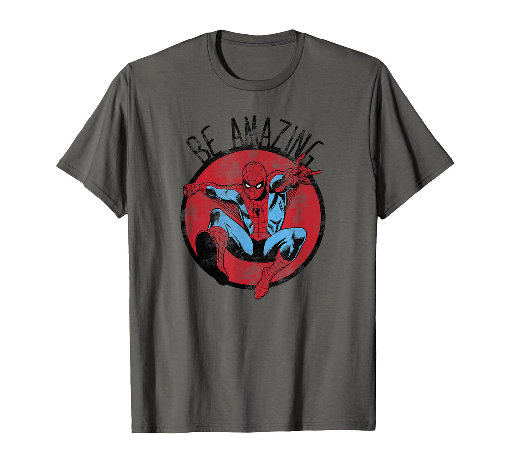 Marvel Spider Be Amazing Distressed T-Shirt - Minimalist Print Men Women - T-Shirt, Sweatshirt, Hoodie