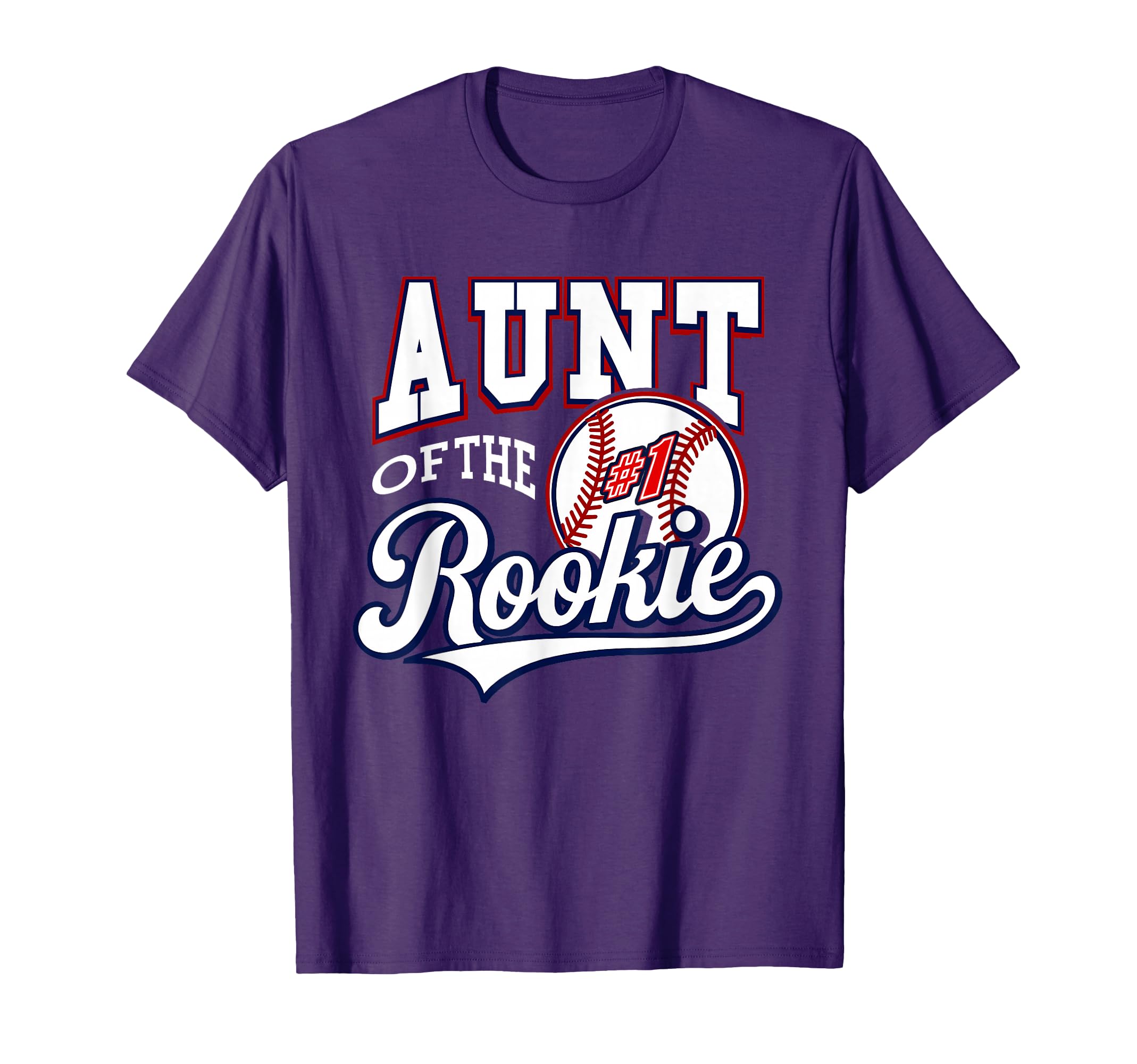 Auntie Aunt Number 1 Rookie Baseball T-Shirt - Minimalist Print Unisex - T-Shirt, Sweatshirt, Hoodie