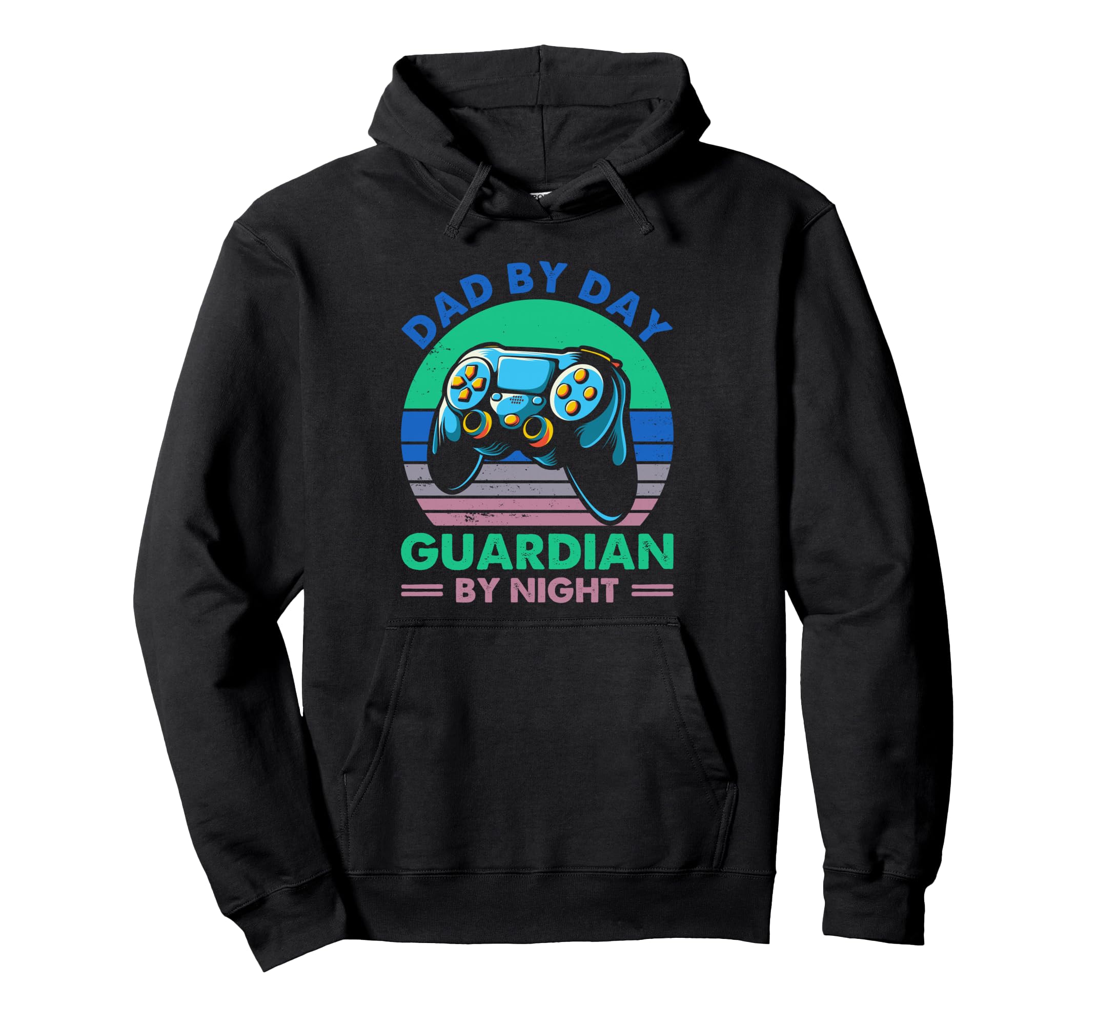Dad Day Guardian Night Gamer Dad Hoodie - Novelty Apparel for Adults - T-Shirt, Sweatshirt, Hoodie