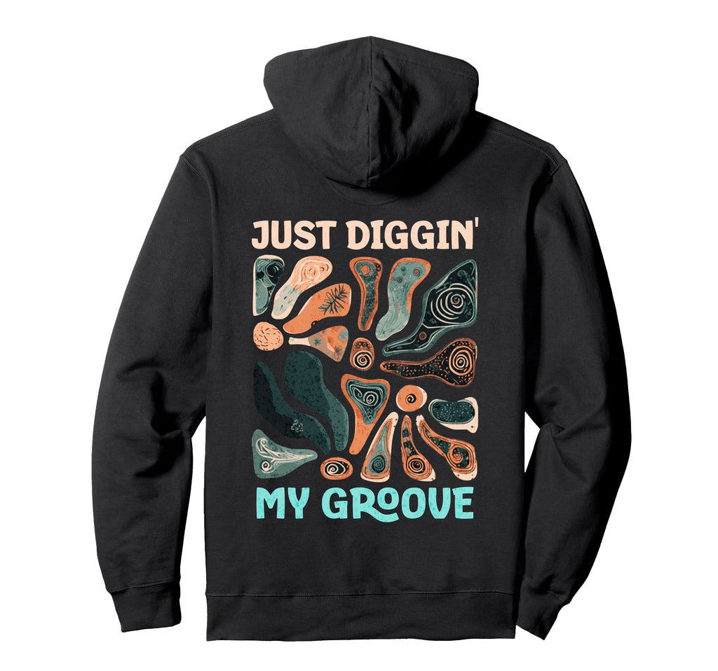 Groovy Boho Fossil Collector Hunter Hoodie - Custom Art Print for Adults - T-Shirt, Sweatshirt, Hoodie