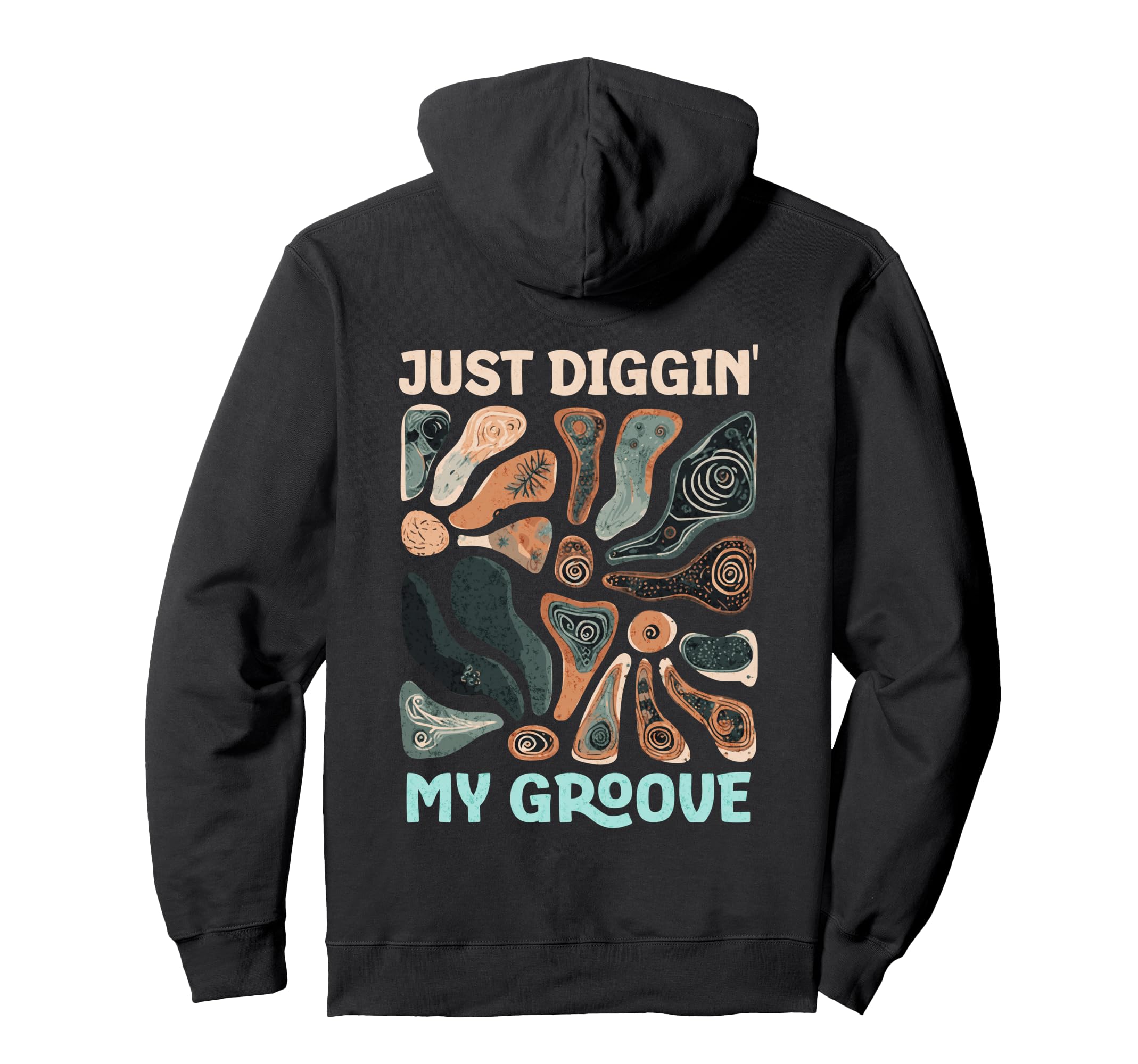 Groovy Boho Fossil Collector Hunter Hoodie - Custom Art Print for Adults - T-Shirt, Sweatshirt, Hoodie
